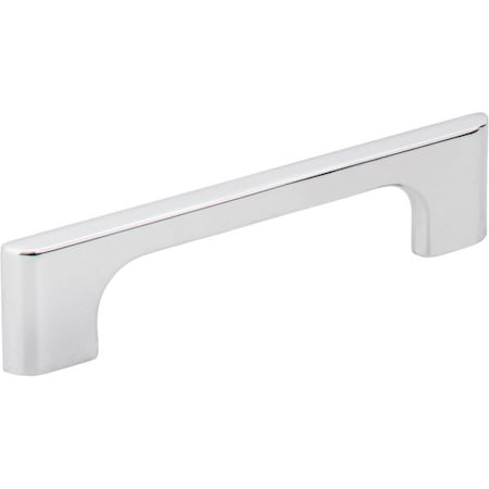 96 Mm Center-to-Center Polished Chrome Asymmetrical Leyton Cabinet Pull